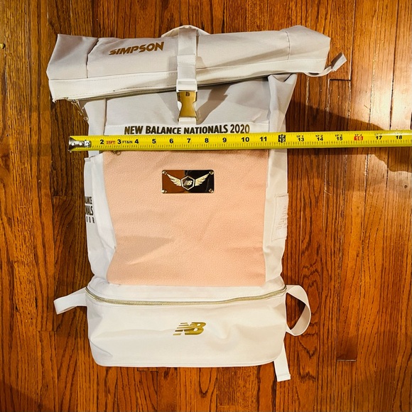 New Balance 2020 Nationals Indoor Athlete Backpack Rare Pink White Gold - Picture 9 of 10
